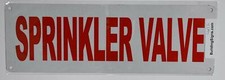Sprinkler Valve Sign Aluminium Reflective Signs,White 4x12 -REF24-1027
