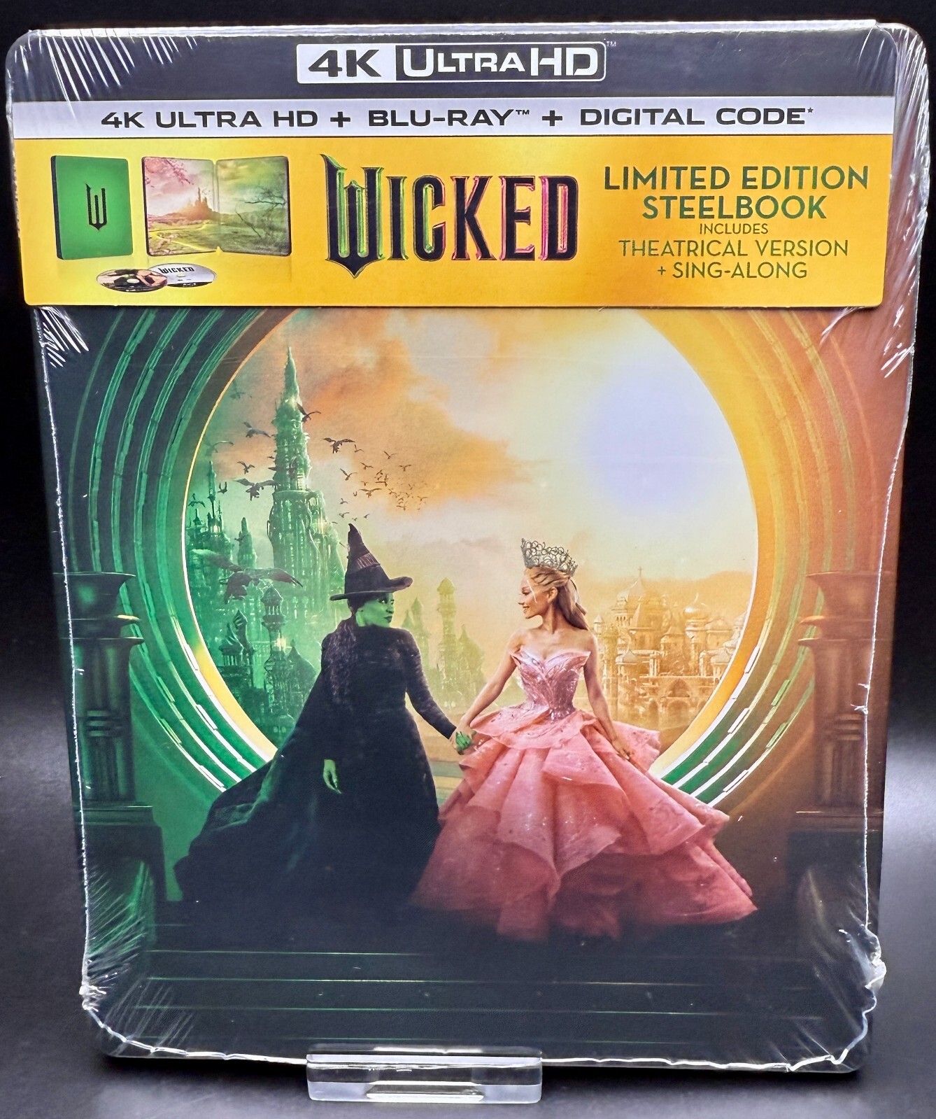 WICKED WALMART EXCLUSIVE 4K UHD BLURAY STEELBOOK ** NEW & SEALED! **