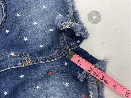 Cat & Jack Blue Stretch Denim Embroidered Star Jean Shorts Girls Sz XS (4-5) NWT - Picture 5 of 6