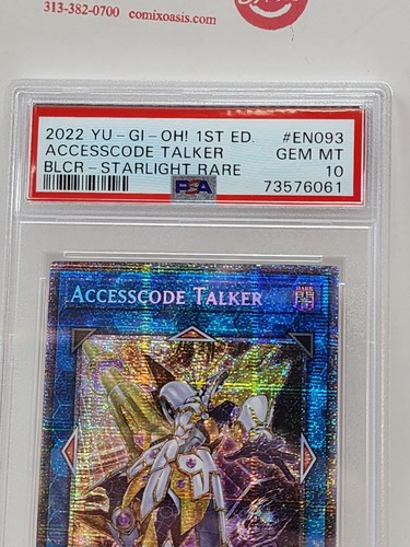 2022 Yu-Gi-Oh! 1st Ed. Acesscode Talker BLCR Starlight Rare PSA 10 Gem Mint - Imagen 5 de 9