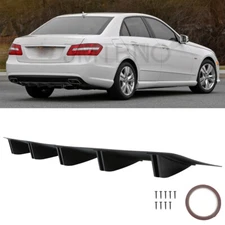 Rear Diffuser 5 Fins Bumper Splitter Chin Spoiler Lower Lip For Mercedes Benz