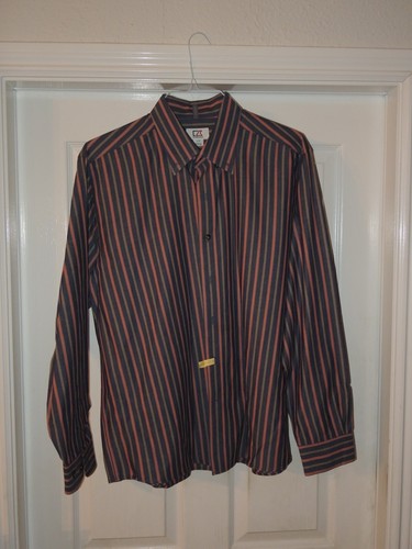 Cutter & Buck Oberhemd Herren L blau bunt Streifen Button Down Kragen