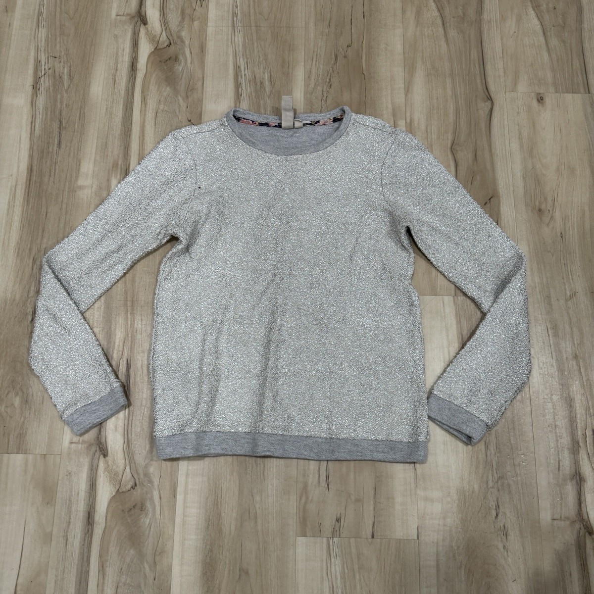 Anthropologie Dolan Grey Silver Sparkle Sweatshirt Top Xsmall Xs