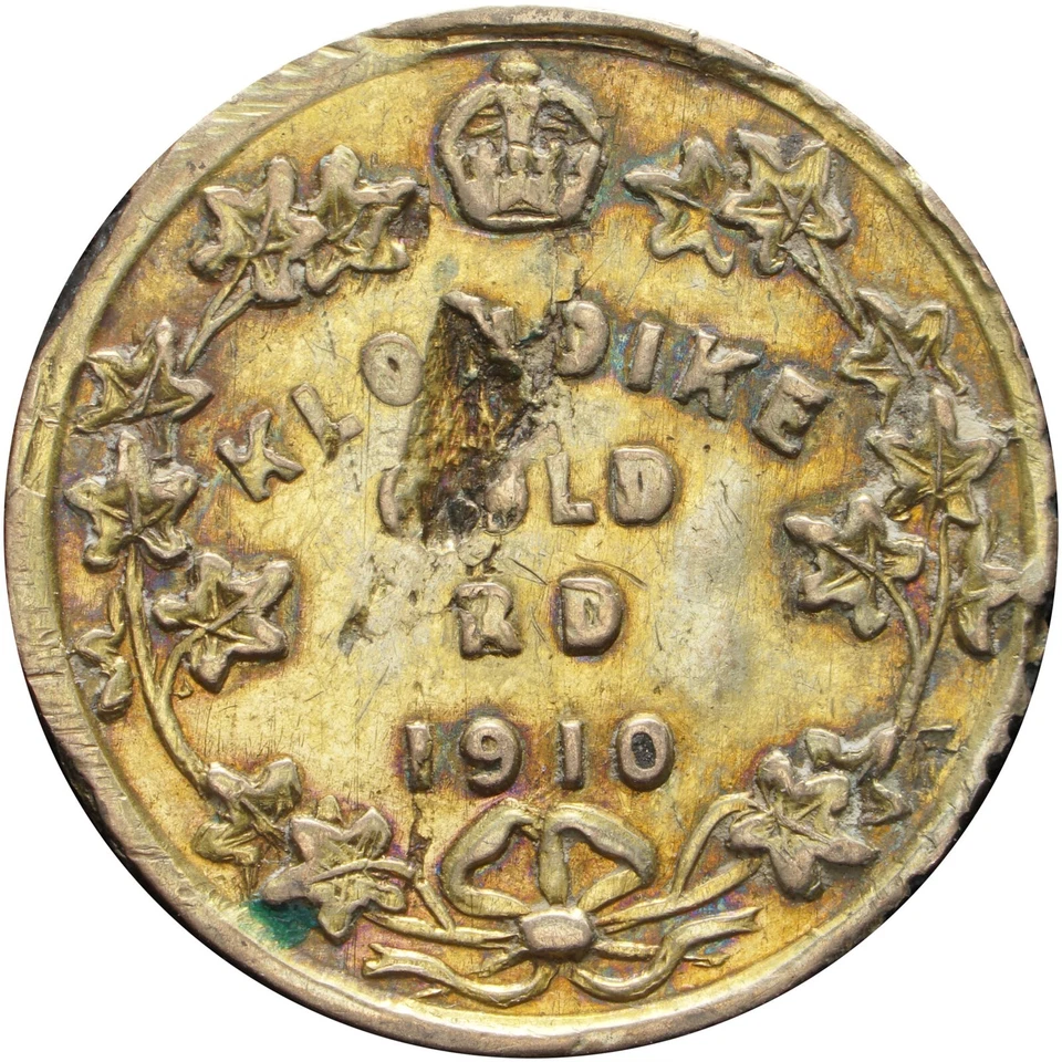 ¡SOLO SE SABE QUE EXISTE 1! - 1896/1910 DAWSON-KLONDIKE ORO CALIFORNIA / NGC AU RARO Foto 3 de 4