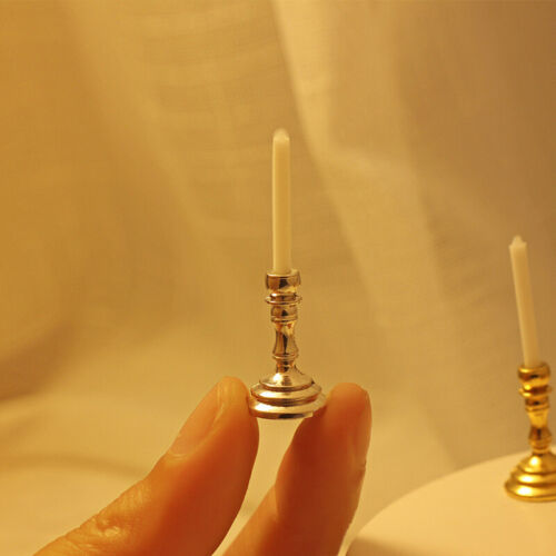 2PC Doll House 1/6 Scale Dollhouse Miniatures Metal Candlestick Action Figure - Picture 1 of 13