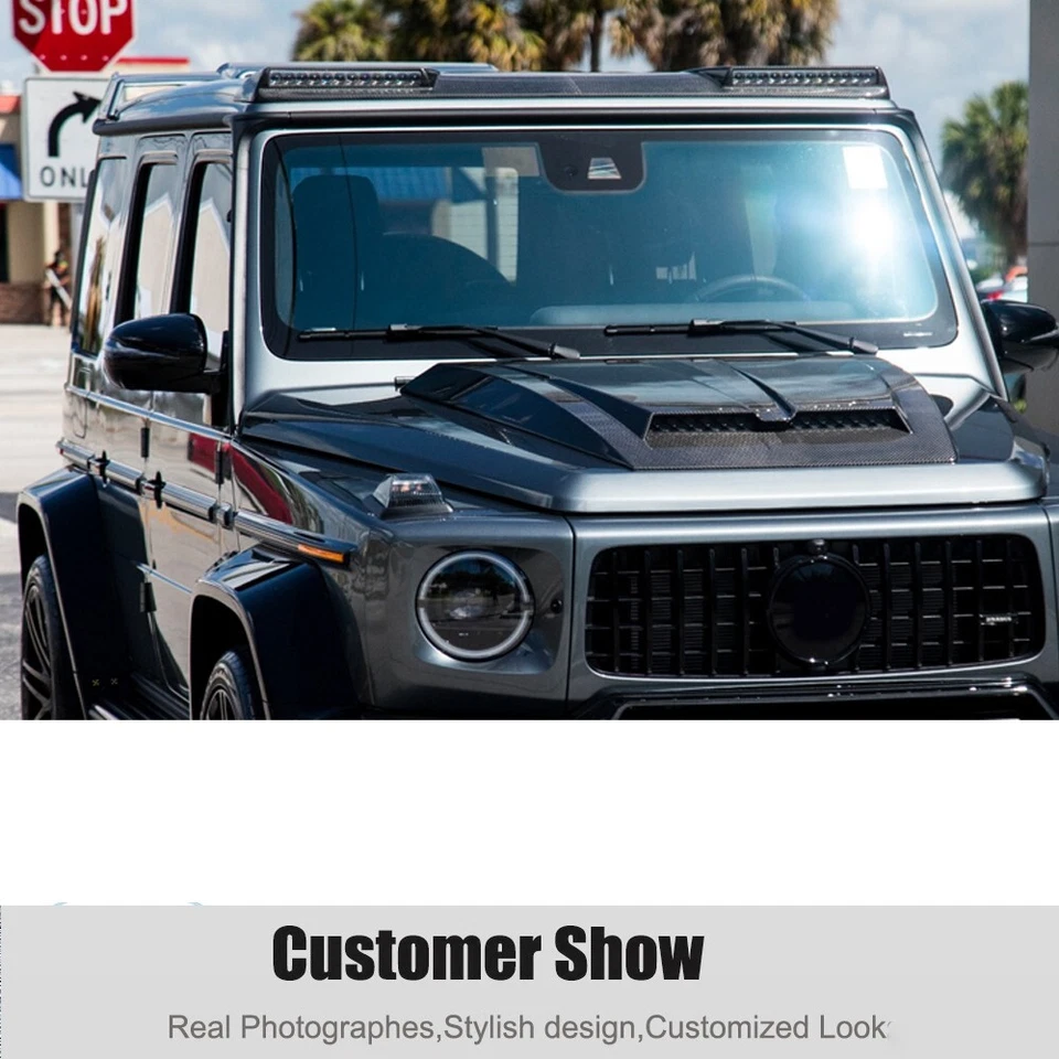 Spoiler de teto dianteiro G63 G Wagon LED DRL para W463 Mercedes-Benz G-class 2004-2018 - Imagem 3 de 4