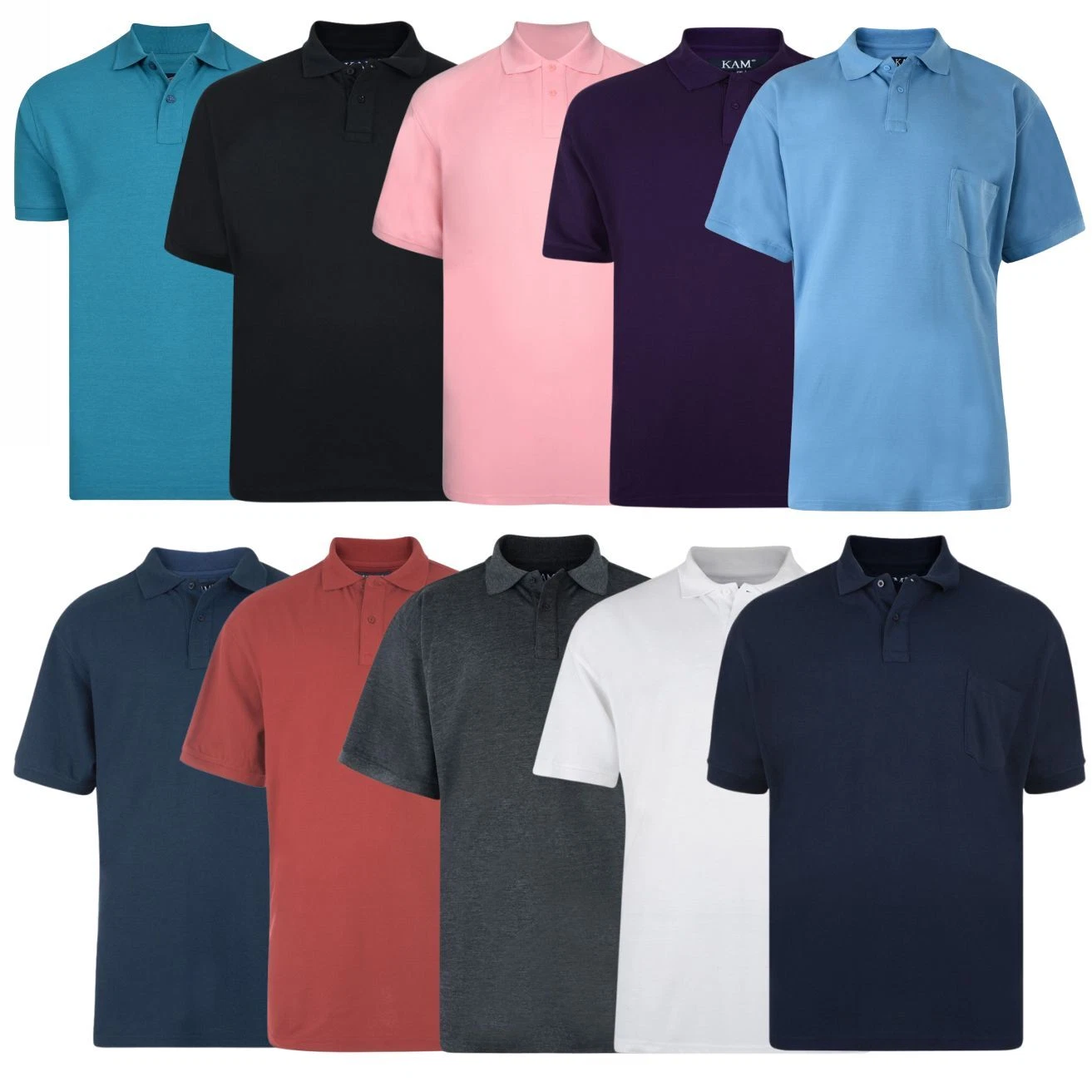 Mens Big Size Polo Shirt Soft Cotton Plain Pique T-Shirt with Pocket 2XL-8XL
Opens in a new window o