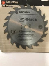Black & Decker Piranha Carbide Tipped Saw Blade 20 Teeth 7 1/4” Wood Masonite