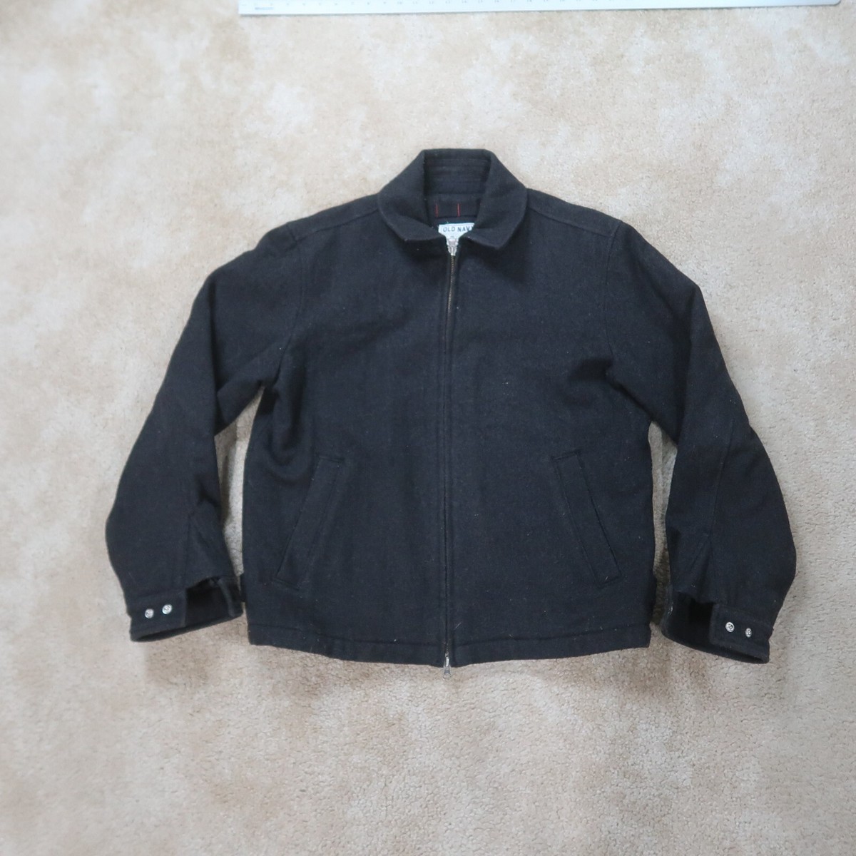 Old Navy Mens Small Gray Wool Zip Up Fall Winter Coat Jacket | eBay