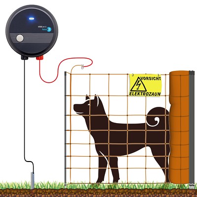 VOSS.farming 100m Hundezaun Komplettset Orange für sehr kleine Hunde, Weidezaungerät Elektronetz Erdanschlussset Warnschild Reparaturset, Garten Hütesicherheit Elektrozaun Hundezaun Hund VOSS.farming 100m Hundezaun Komplettset Orange für sehr kleine Hunde, Weidezaungerät Elektronetz Erdanschlussset Warnschild Reparaturset, Garten Hütesicherheit Elektrozaun Hundezaun Hund
