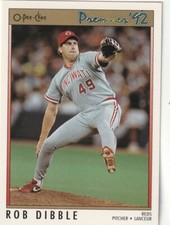 FREE SHIPPING-MINT-1992 O-Pee-Chee Premier Rob Dibble #53 REDS
