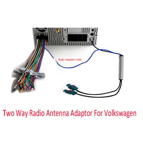 Volkswagen Autoantenne (mit Verstärker-Booster) Zwei-Wege-Radio-Antennenadapter - Picture 4 of 4