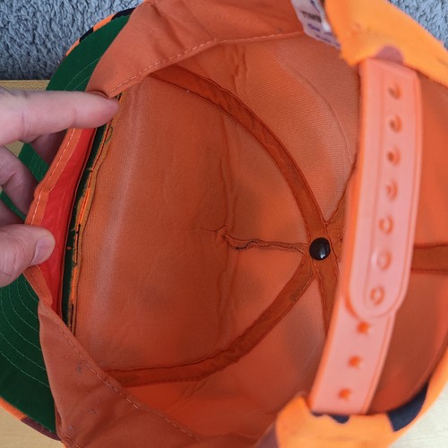 Timber King Vintage orange tarnfarben Schaumstoff Trucker Mütze Kappe Druckknopflasche Einheitsgröße Korea - Bild 10 von 12