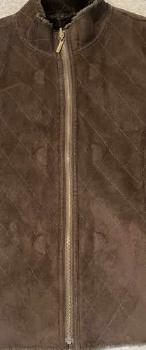 Dennis Basso Jacket Women’s Sz L Brown Quality Modern Outdoors Sophisticated - Picture 3 of 12