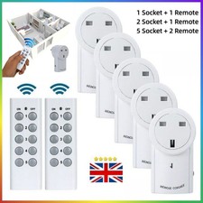 1-5 Remote Control Sockets Wireless Switch Home Mains Power Outlet Pack UK Plug