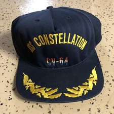 Vintage USS Constellation CV 64 US Navy Veteran Snapback Hat - Made In USA