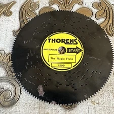 Vintage Thorens Switzerland 4 1/2" Metal Song Disc #1509 “The Magic Flute”