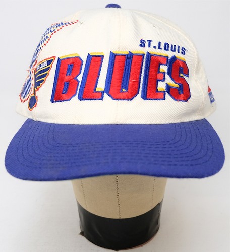 Rare VTG SPORTS SPECIALTIES St. Louis Blues Shadow Laser Snapback Hat Cap 90s