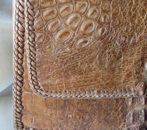 BORSA ARTIGIANALE IN VERO COCCODRILLO pezzo unico REAL CROCODILE BAG handmade - Foto 7 di 12