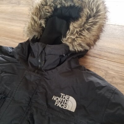 North Face Mens XL Black Fur Hood Winter Down Parka Puffer North Face Mens XL Black Fur Hood Winter Down Parka Puffer