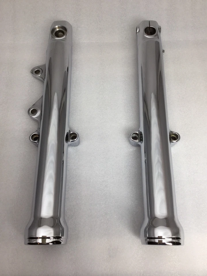 HARLEY 1988-99 DYNA HORQUILLA PATAS SPORTSTER 883 39mm CROMO DESLIZADORES INTERCAMBIO Foto 3 de 4