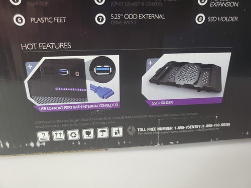 Sentey Pc Gaming Case-Kron Gs-6005-Stylist Gaming Series/Fan Cooler/Mesh - Picture 7 of 8