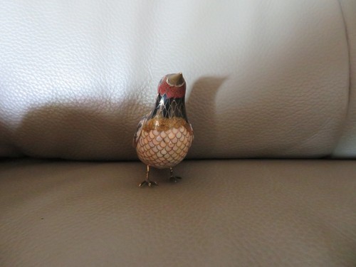 oiseau en émaux cloisonné 7.3 cm de haut - Picture 2 of 7