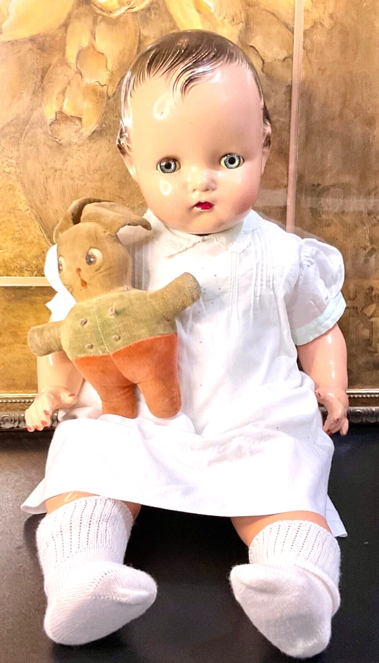 Gorgeous Vintage 1930s Madame Alexander 22 Inch Composition Doll-Sleep Blue Eyes - Image 3 of 4