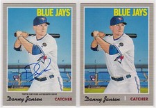 Danny Jansen Blue Jays 2019 Topps Heritage Auto 392 Action & Rookie Star Borucki