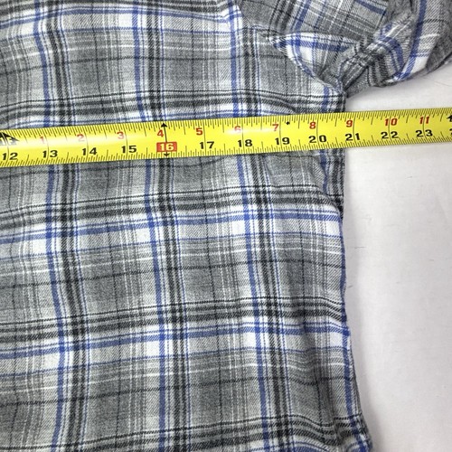 Polo Ralph Lauren Soft-Flannel Plaid Shirt Button Up Men's Medium Blue Gray EUC - Picture 5 of 9