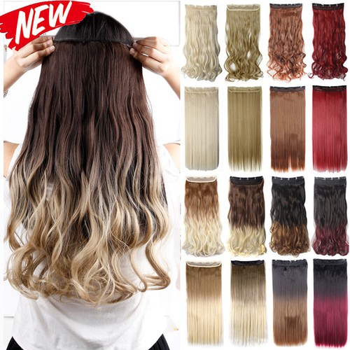 Straight Wavy Curly Clip In Synthetic Hair Extension Ponytail Claw Real As Human - 第 1/32 張圖片
