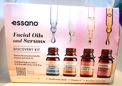 essano Facial Oils and Serums Discovery Kit 4 Trial Sized units 3ml ea