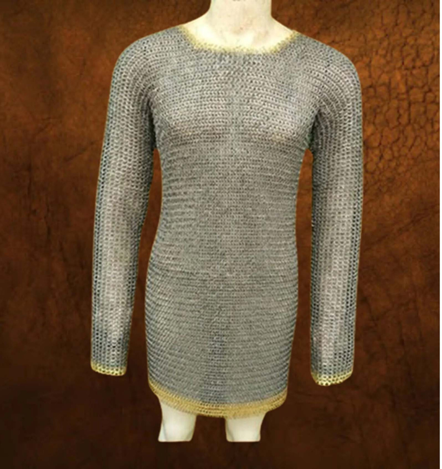 FILA Camicia Chainmail 9 mm piatta rivettata con lavatrice piatta con file in ottone