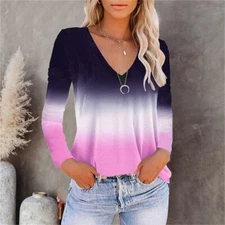 2021 Autumn Winter New Women's Clothing Urban Street Trend V-Neck Long-Sleeve T-