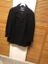 Autonomy Double Breasted Womans Coat-wool -fabric-size U.k-22” Eur-50”-u.s 20”
