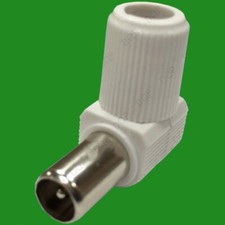 Right Angle RF Male Coaxial TV Aerial Connector Plug 90 Degrees Digital Coax