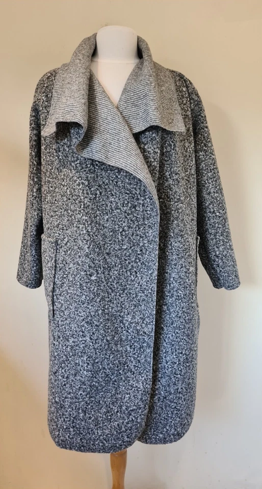 Made In Italy Lagenlook waterfall coat wool open front One Size Plus UK 16-24 - Image 4 of 4