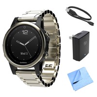 Garmin Fenix 5s Sapphire 42mm Gps Watch W/ Metal Band + Accessories Bundle on sale Garmin Fenix 5s Sapphire 42mm Gps Watch W/ Metal Band + Accessories Bundle on sale