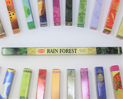 Hem Rain Forest Incense Sticks - Five 8-Stick Boxes! (40 Sticks Total)