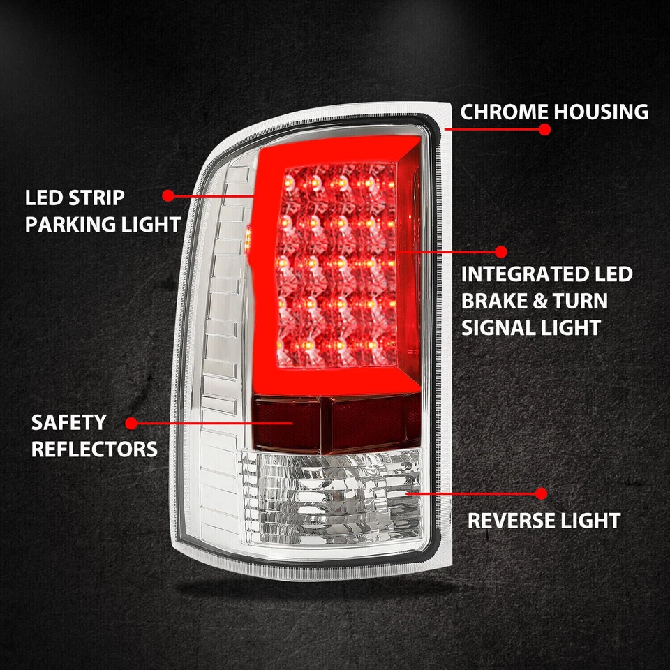 Pair LED Rear Brake Tail Lights For GMC Sierra 1500 2500HD/3500HD 2007-2014 Foto 3 de 4
