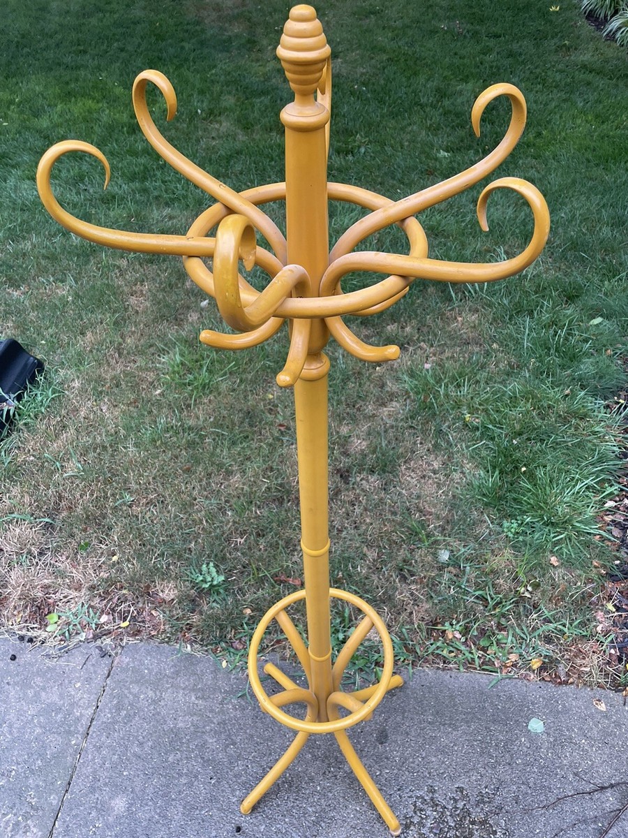 Vintage Bentwood Coat Tree Rack Hat Hallway Boho Decor Painted Thonet Style