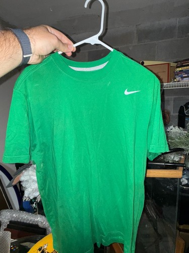 T-shirt maglietta Nike Dri-Fit uomo grande verde tinta unita manica corta - Foto 3 di 4