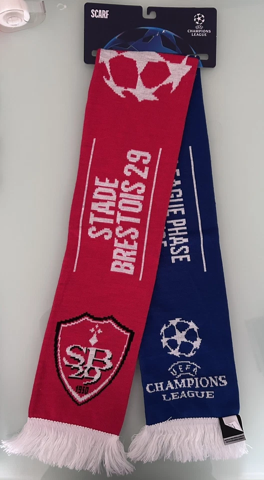 Écharpe officielle UEFA Champions League Stade Brestois 29 – Real Madrid neuve - Photo 1/4