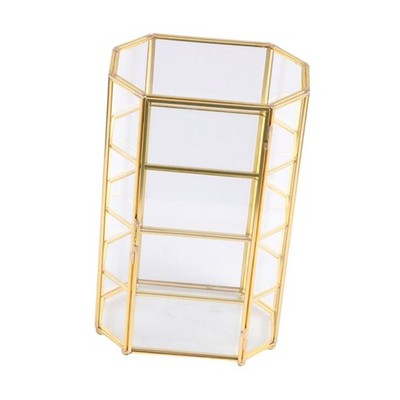 Glass Jewelry Jewelry Display Case,Gift,Transparent,Makeup Storage Case Trink...