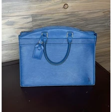 LOUIS VUITTON Authentic Blue Epi Riviera Leather Top Handle Bag Purse