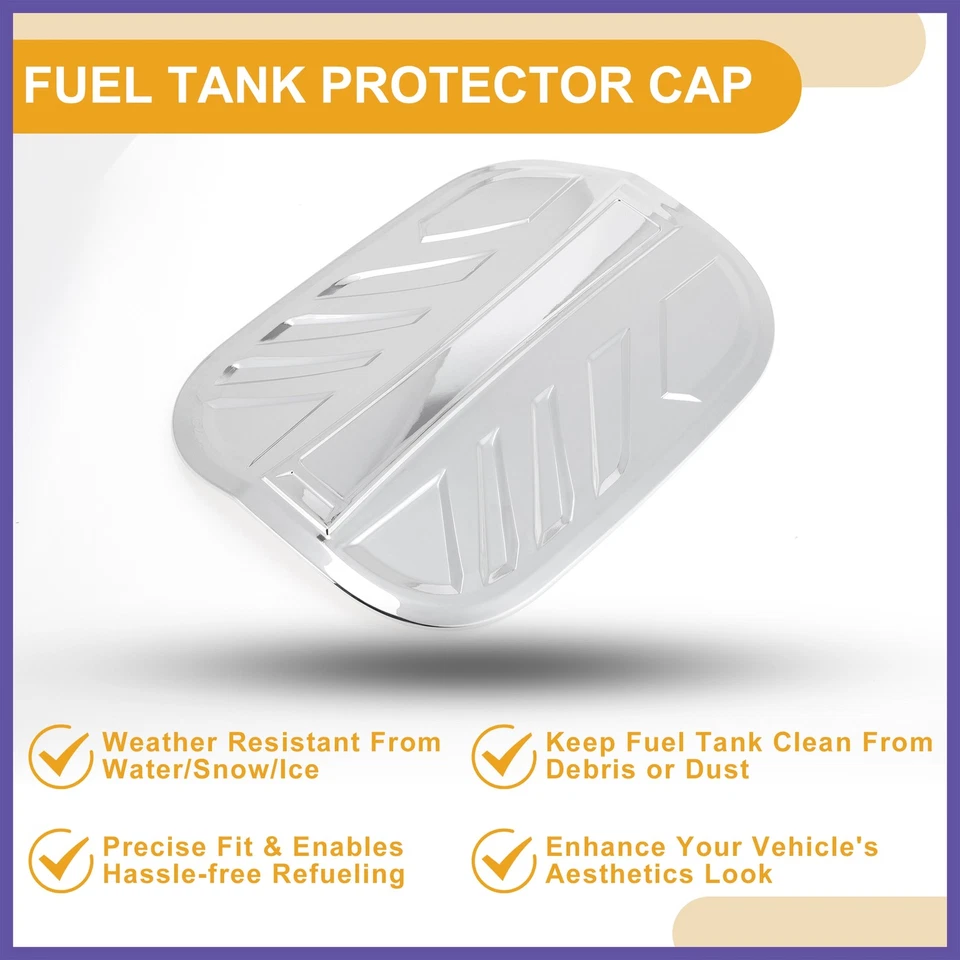 Tapas de puerta del tanque de combustible para Hyundai Santa Fe 19-25 solapa del tanque de gasolina cromo tono plateado Foto 4 de 4