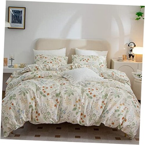 Floral Duvet Covers Queen, 100% Cotton Queen(90"x90") Floral-r (No Comforter) - Picture 1 of 8
