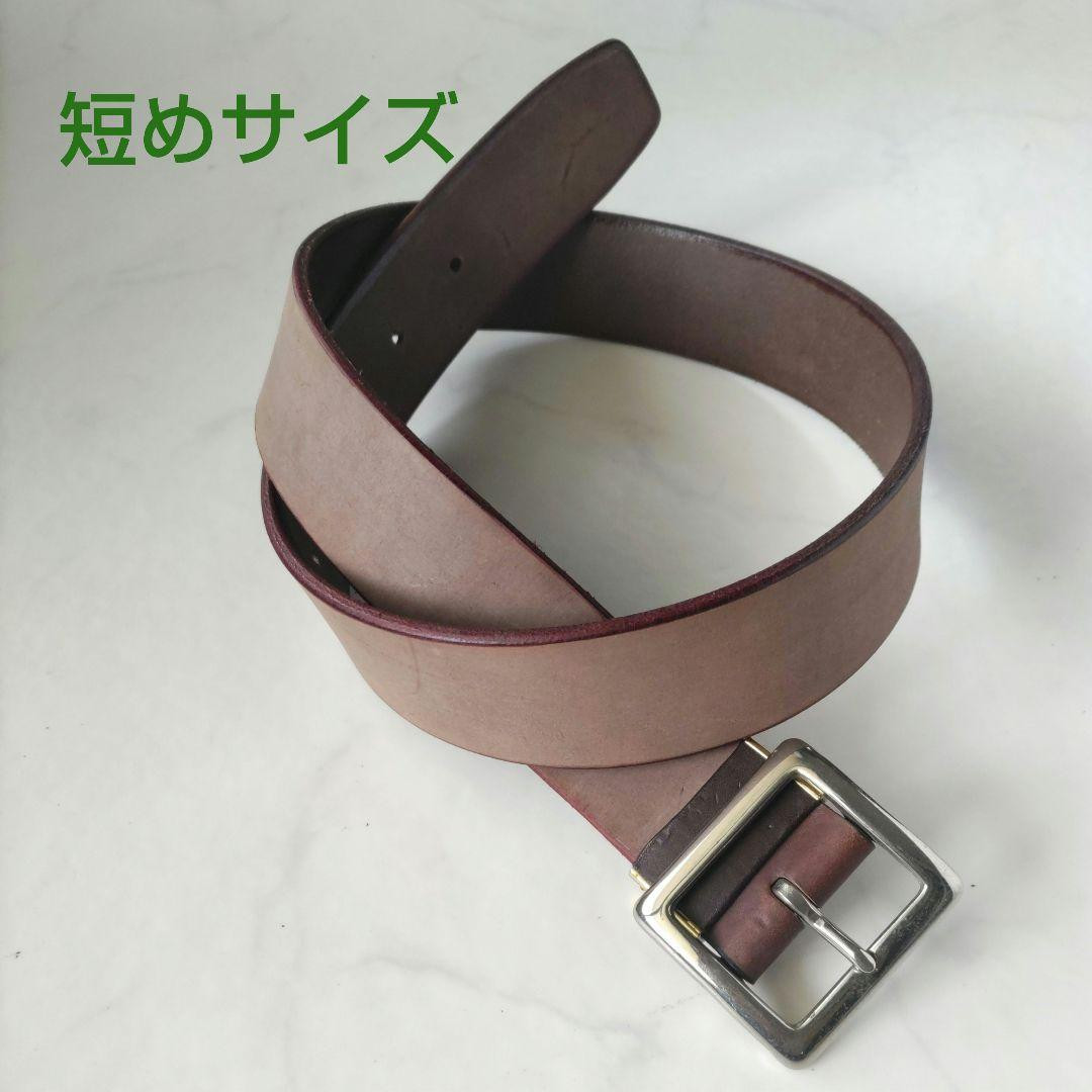 Vintage Genuine Leather Belt Smoky Brown 1.2 Wide Unisex Used