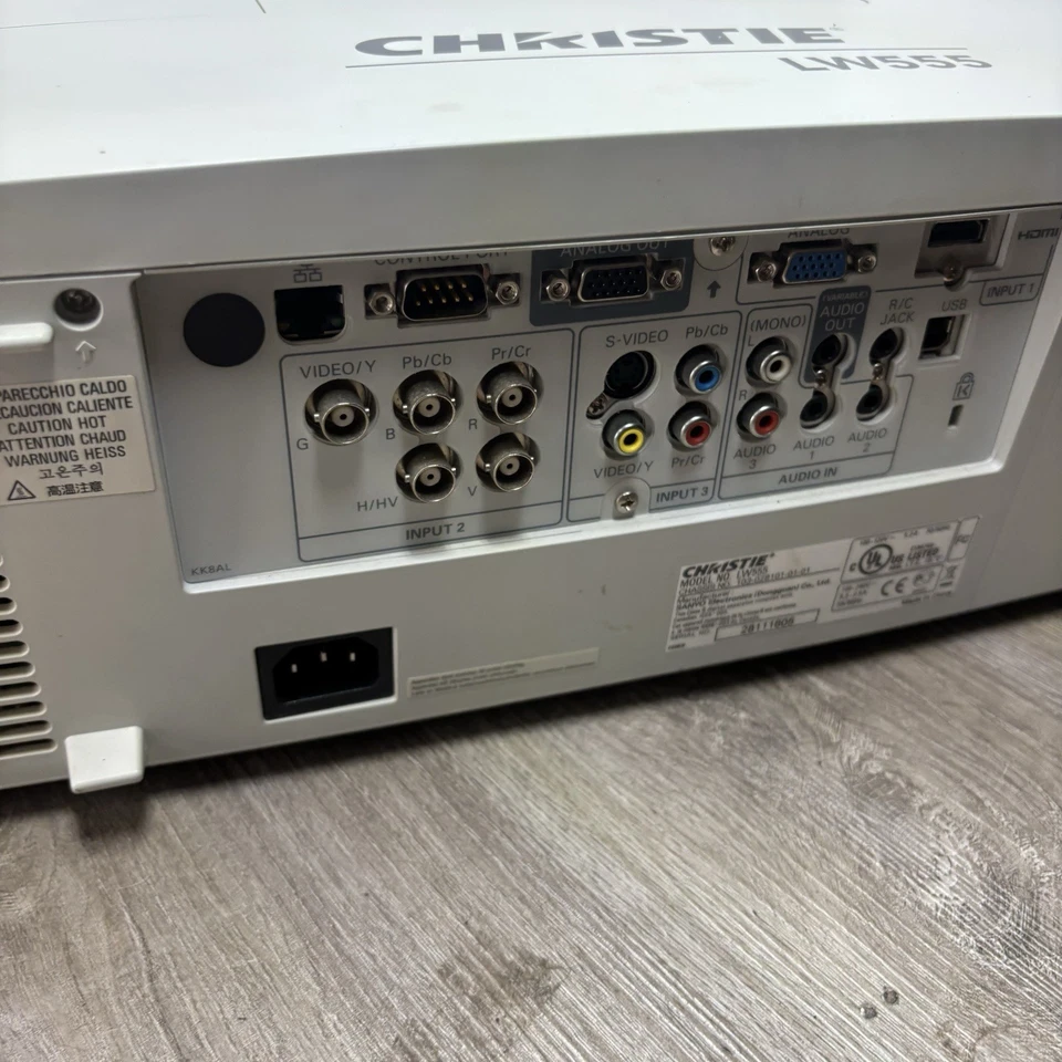 Defective Christie LW555 LCD HDMI WXGA Projector No Lamp No Remote AS-IS - Image 4 of 4