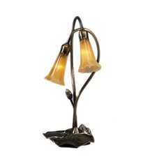 Meyda Tiffany 12980 Stained Glass / Tiffany Desk Lamp - Amber